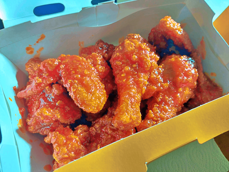  발로소득 앱으로 먹은 bhc 양념 치킨 후기