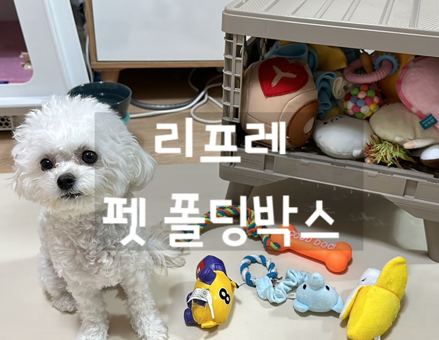 [리프레폴딩박스] 펫폴딩박스,반려동물용품수납함, 접이식수납박스, 반려동물용품정리함