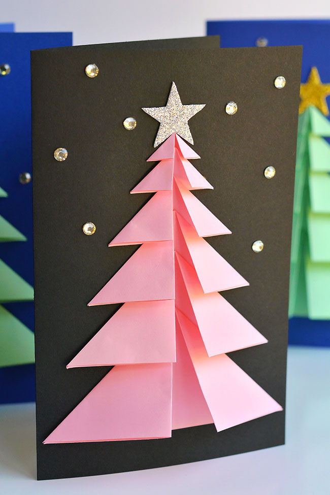 색종이접기 입체 크리스마스 카드만들기 도안 집순이취미