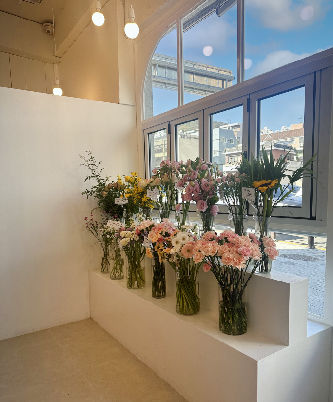 부산대꽃집 장전역 크림플라워 집들이선물 꽃다발 구매 후기
