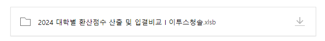  2024 수능 대학별 환산점수 반영 계산기2
