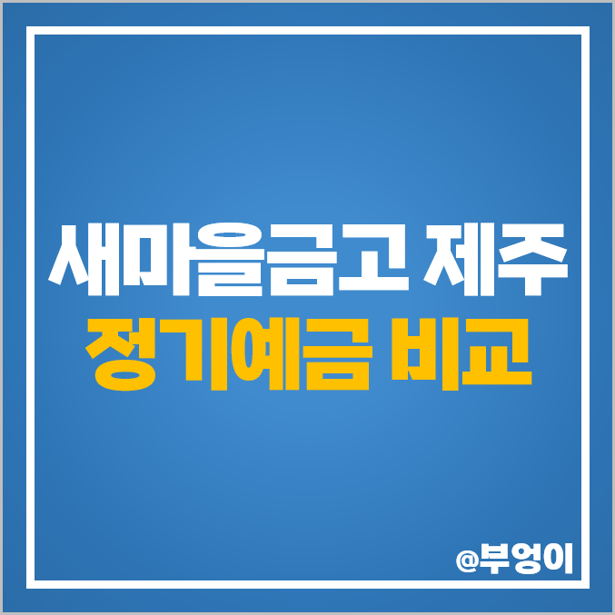 제주 새마을금고 정기예금 금리 비교 이자 높은 예금 특판 제주 새마을금고 정기예금 금리 비교 이자 높은 예금 특판