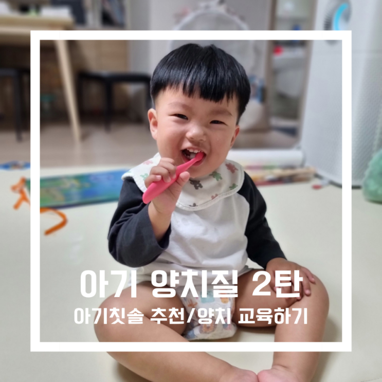  아기와 재미있게 양치하기/양치교육하기/20개월 아기 칫솔 추천