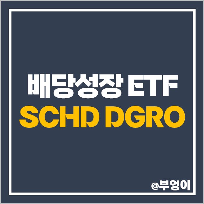 배당주 투자 SCHD ETF DGRO 배당금 배당성장 미국 인덱스펀드