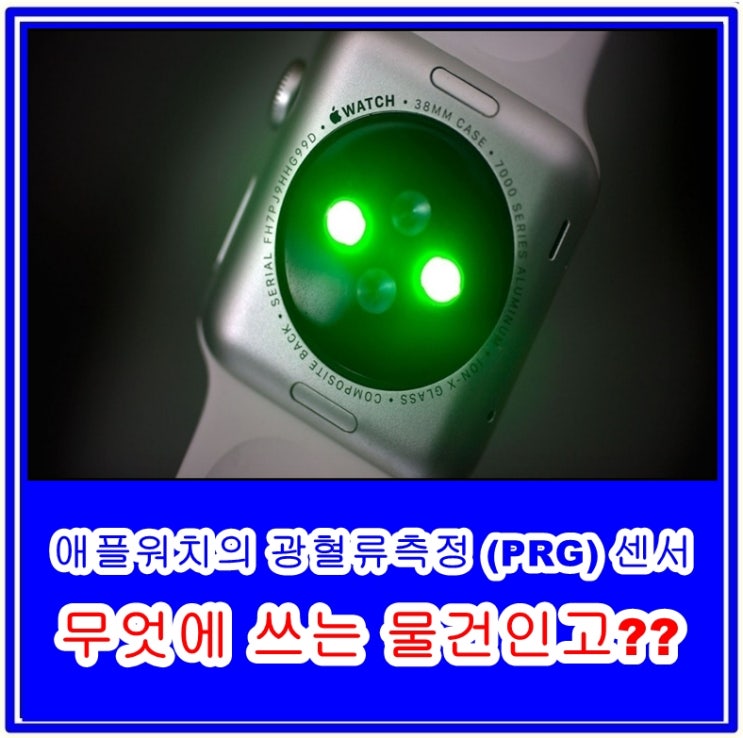  애플워치의 광혈류측정 (PRG) 센서는 무엇이고, 어떻게 쓰는 걸까요?