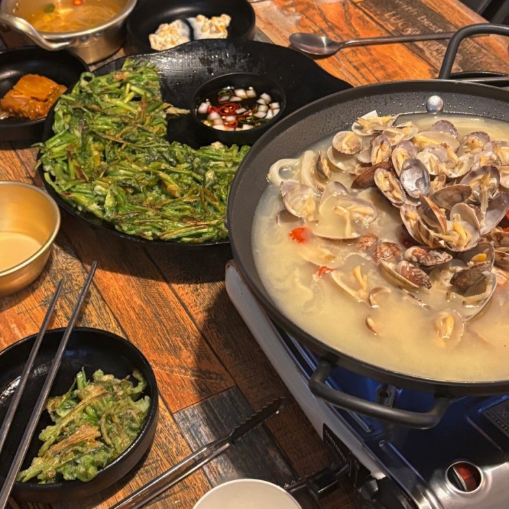  원주 단구동 술집, 미나리전 바지락술찜 맛있는 민속주점 술곳간