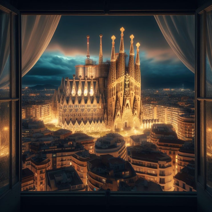  DALL-E(달리)를 이용한 이미지 생성사례 / Sagrada Família Cathedral in Spain / 디지털콘텐츠큐레이터 황선웅