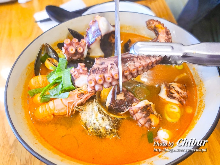  제주도 해물라면 맛집 서귀포 정방폭포 옆 제주곶