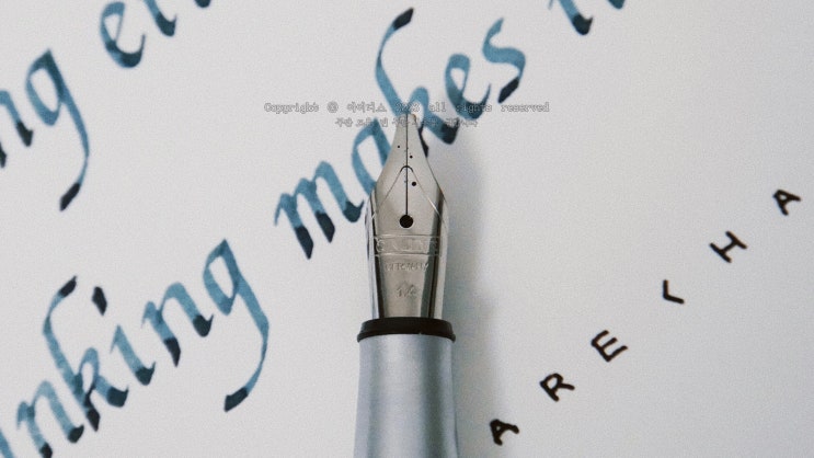  Thinking makes it so (handwriting with a fountain pen)