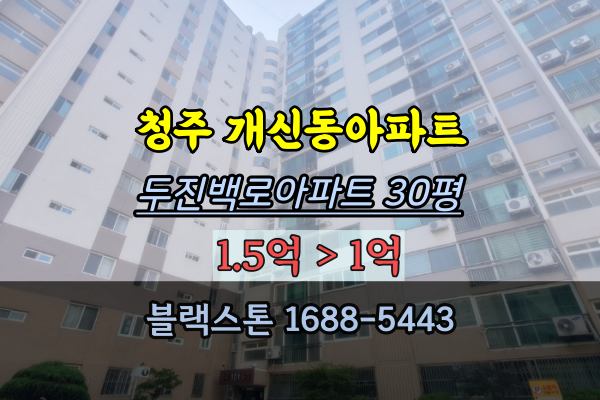 청주 개신동아파트 두진백로1차 경매 31평