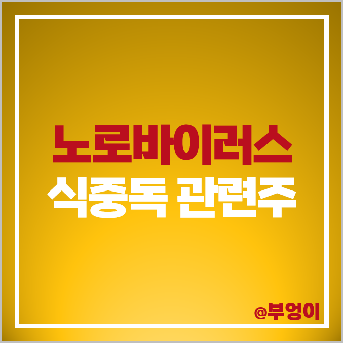 노로바이러스 관련주 식중독 주식 테마주 대장주 서린바이오 주가 노로바이러스 관련주 식중독 주식 테마주 대장주 서린바이오 주가