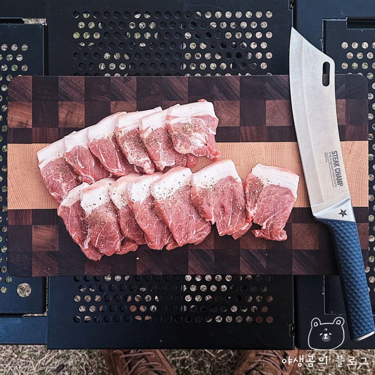 캠핑칼도마 고민하지 말고 엔드그레인 도마는 앤도마