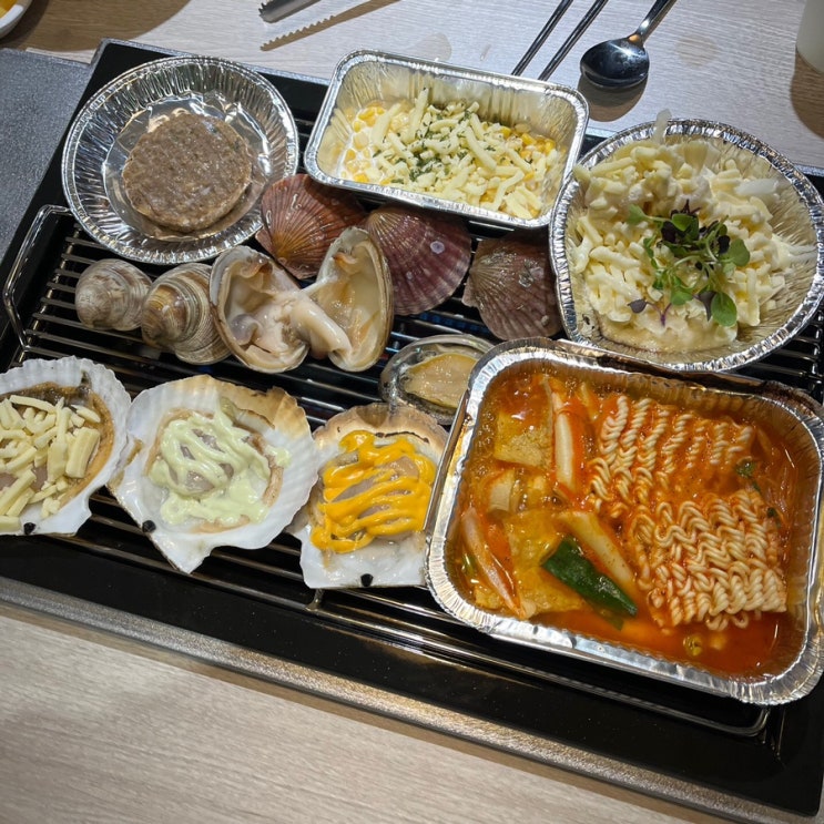  영종도해물칼국수 바다담을 을왕리조개구이 마시안 맛집 킹정