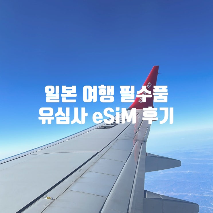  유심사 일본 esim 이심 내돈내산 솔직후기 일본 여행 필수품