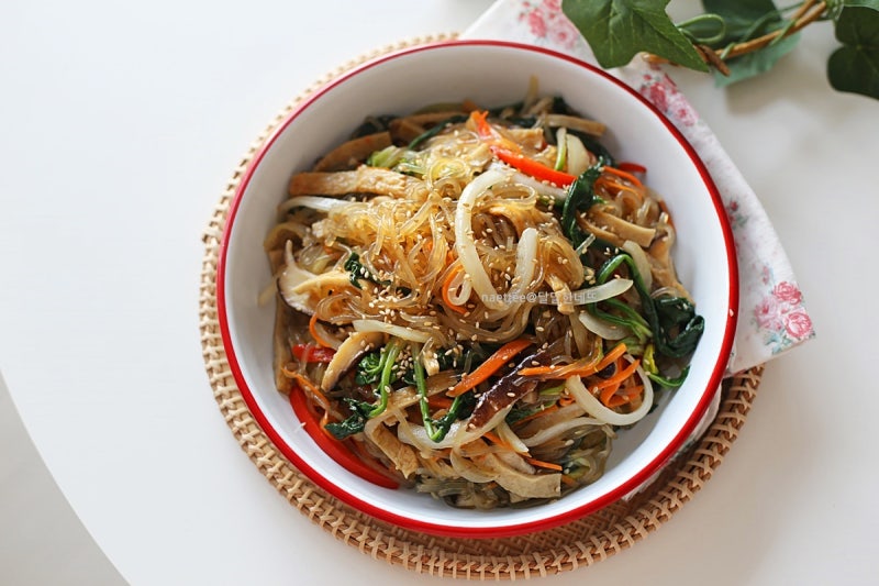 생선케이크 잡채 골든레시피 타지 않는 간단한 잡채 만드는 법