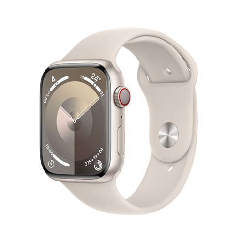  애플워치9 GPS+Cellular41mm M/L 스타라이트알루미늄케이스, 스타라이트스포츠밴드-MRHP3KH/A