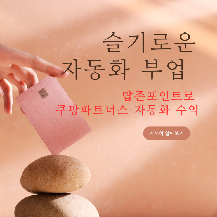 잠자면서 돈벌기-탑존포인트로 시작하는 쿠팡파트너스 자동화 부업 잠자면서 돈벌기-탑존포인트로 시작하는 쿠팡파트너스 자동화 부업