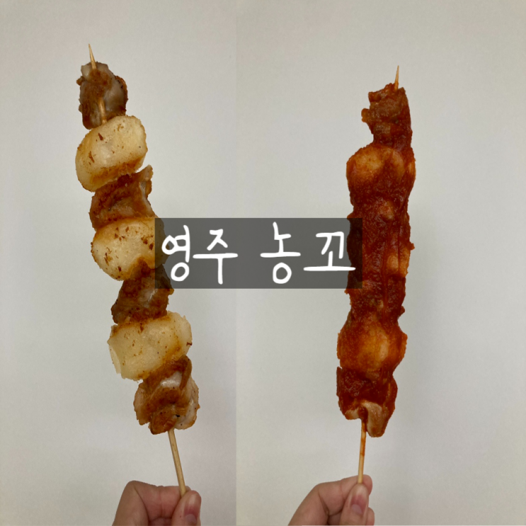  영주 추억의 떡닭꼬지 맛집 농꼬 (구)농협앞꼬치