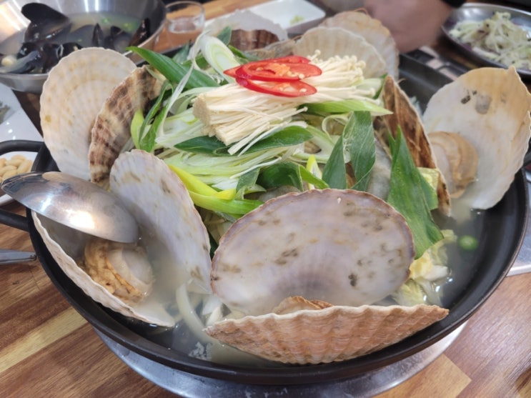  댓거리 삼포수산_술을 부르는 참가리비찜 먹고 왔어요
