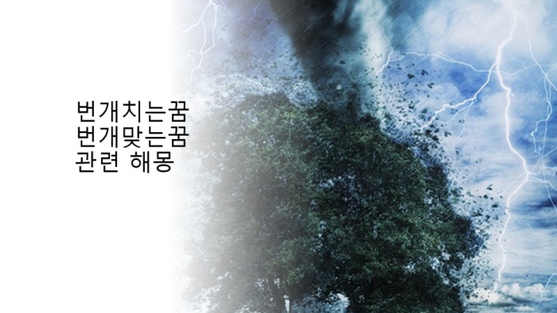 번개치는 꿈 번개맞는 꿈 관련 해몽