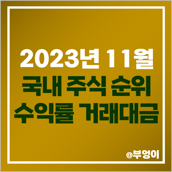 11월 국내 주식 수익률 거래대금 순위 덕성우 엘아이에스 주가 11월 국내 주식 수익률 거래대금 순위 덕성우 엘아이에스 주가