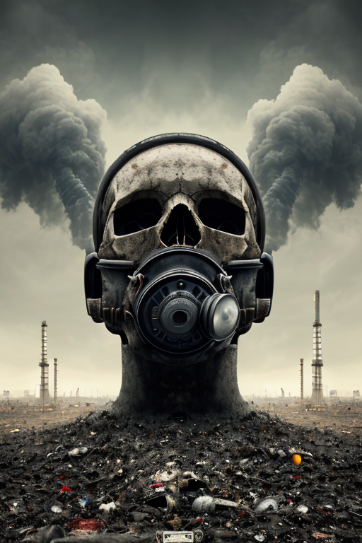 [Ai Greem] 환경 오염 004: 스모크, 매연, 공장 검은 연기 관련 AI 무료 썸네일 이미지