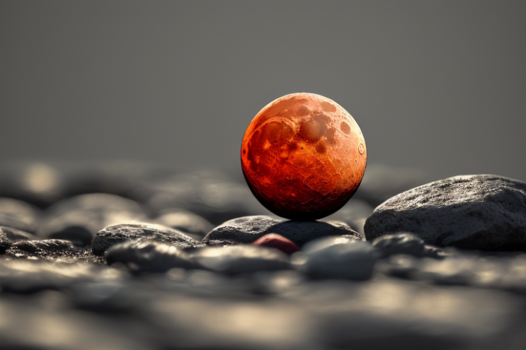 [Ai Greem] 배경_달 194: 상업적으로 사용 가능한 붉은 달, 적월 무료 썸네일 Ai 무료 이미지