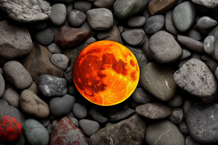 [Ai Greem] 배경_달 195: Free and nice image of lunar eclipse stone and red moon stone.