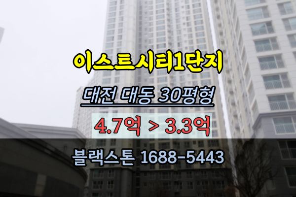 대전 대동아파트 경매 이스트시티1단지 30평 매매