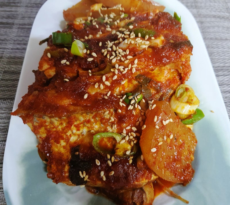 농어요리 농어 양념조림 만들기 생선조림 양념 만드는 법