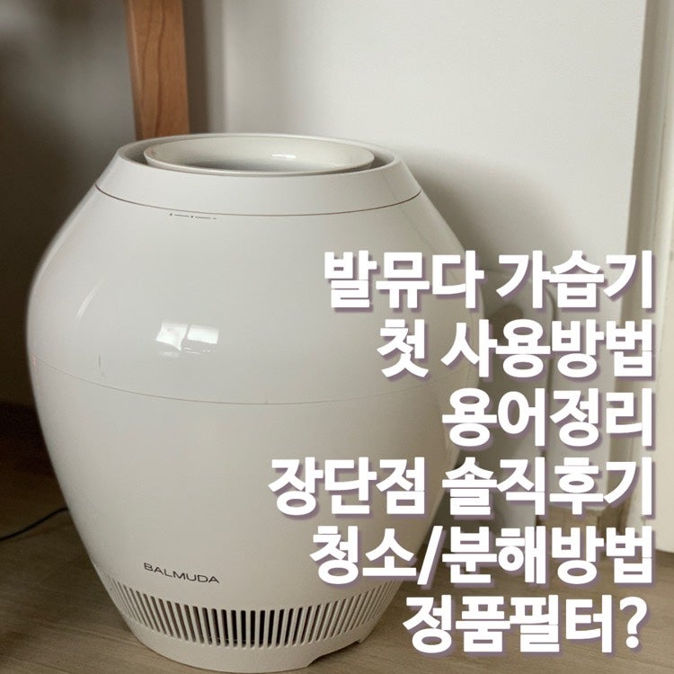 [청소] 겨울철 필수품 아기있는 집 발뮤다 가습기 솔직후기 / 첫 사용 / 사용법 / 청소 분해방....