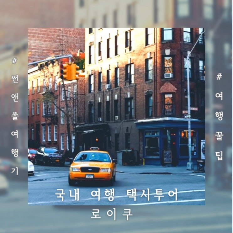  국내 뚜벅이 여행 택시투어 어플 로이쿠 예약방법 이용 꿀팁