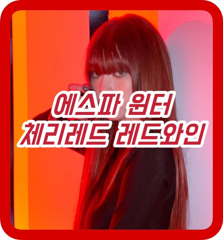  에스파 윈터머리 레드와인 체리레드염색 홍대보그헤어 조이
