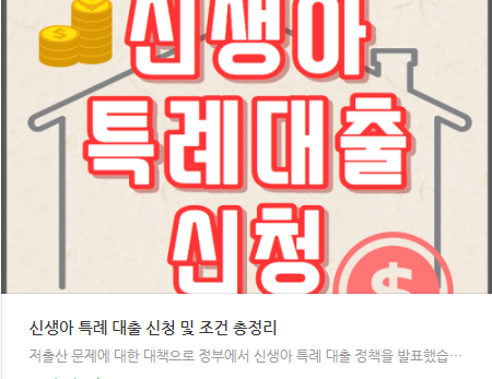  신생아 특례 주택 구입, 전세 자금 대출 조건 및 신청방법 총정리!!