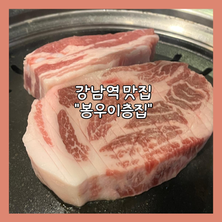  [강남] 신논현 구워주는 고깃집  "봉우이층집" 내돈내산