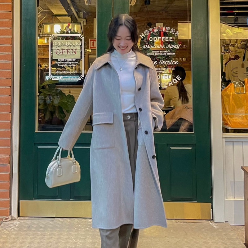 겨울코디 여성 코트 추천, 잇미샤 캐시미어 핸드메이트 코트 너무 예뻐