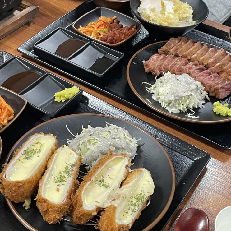  광양읍 맛집) 국민카츠 메뉴 가격 솔직후기 (feat. 규카츠 타마고텐동 점보 정식, 치즈카츠, 어묵우동)