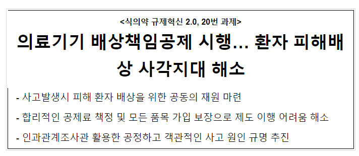 의료기기 배상책임공제 시행… 환자 피해배상 사각지대 해소 의료기기 배상책임공제 시행… 환자 피해배상 사각지대 해소