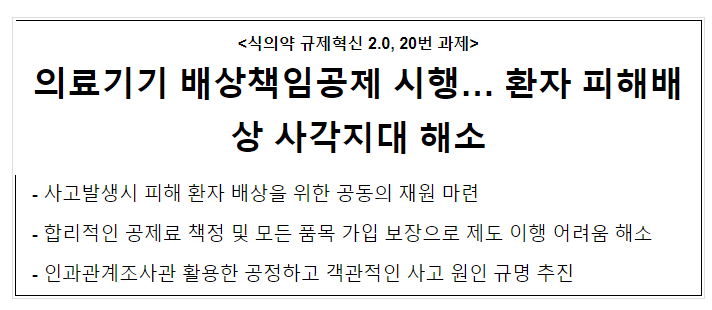 의료기기 배상책임공제 시행… 환자 피해배상 사각지대 해소