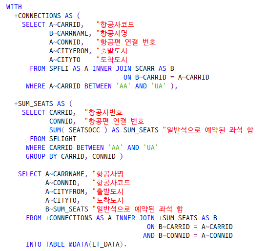  [율밥퍼] SAP ABAP 'SQL New Syntax' - SELECT WITH문