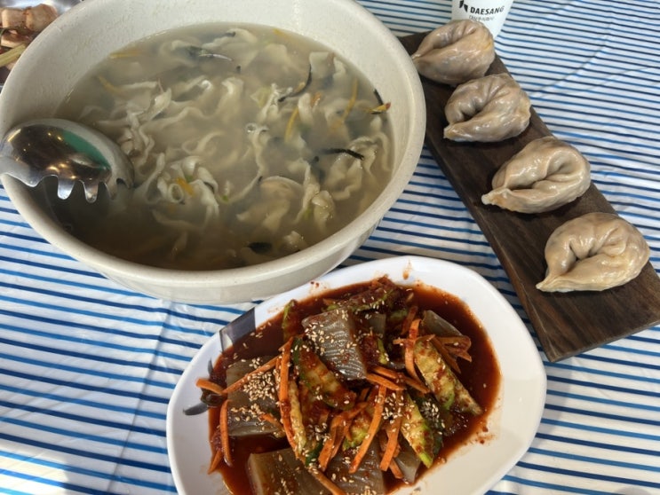 [강화도 맛집] 면이 정말 쫄깃한 강화손칼국수 전등사점(칼국수, 고구마묵무침, 만두)