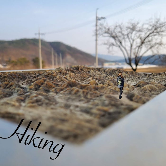  팔공산 등산코스 지형지도 액자 만들었어요.