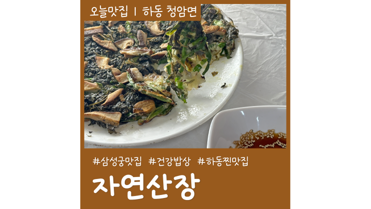 지리산청학동 삼성궁 식당 자연산장 하동 찐맛집