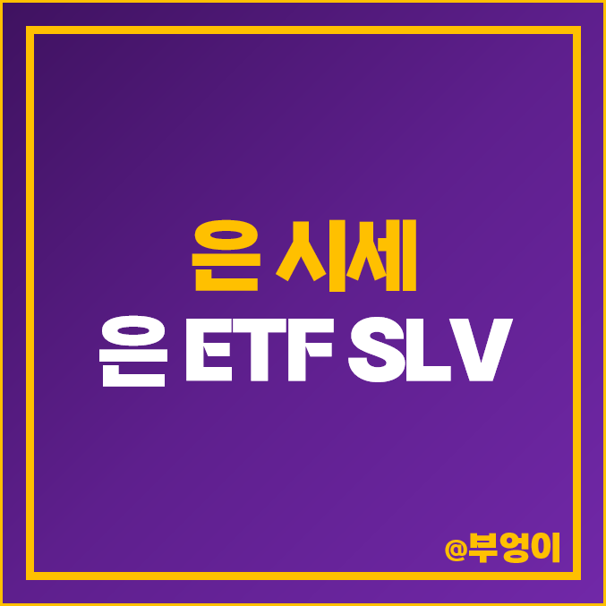 은시세 은값 은투자 방법 추천 미국 은 ETF SLV 주가