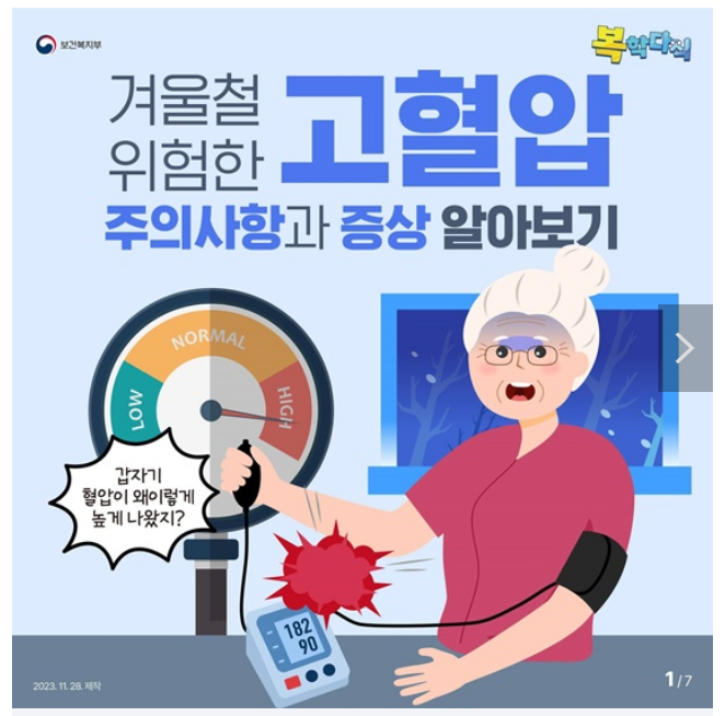 겨울철 위험한 고혈압, 주의사항과 증상 알아보기