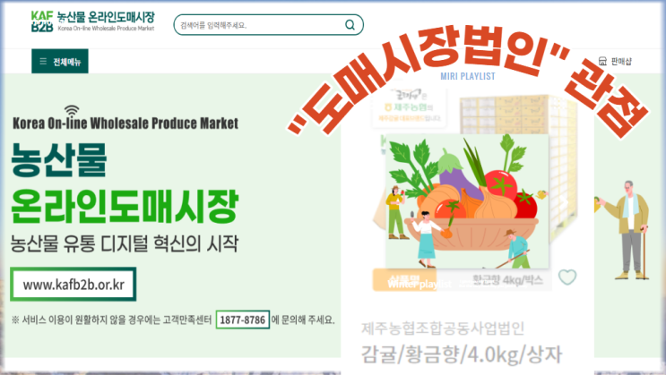  [도매시장법인] 관점에서의 농산물 온라인도매시장 이용하기