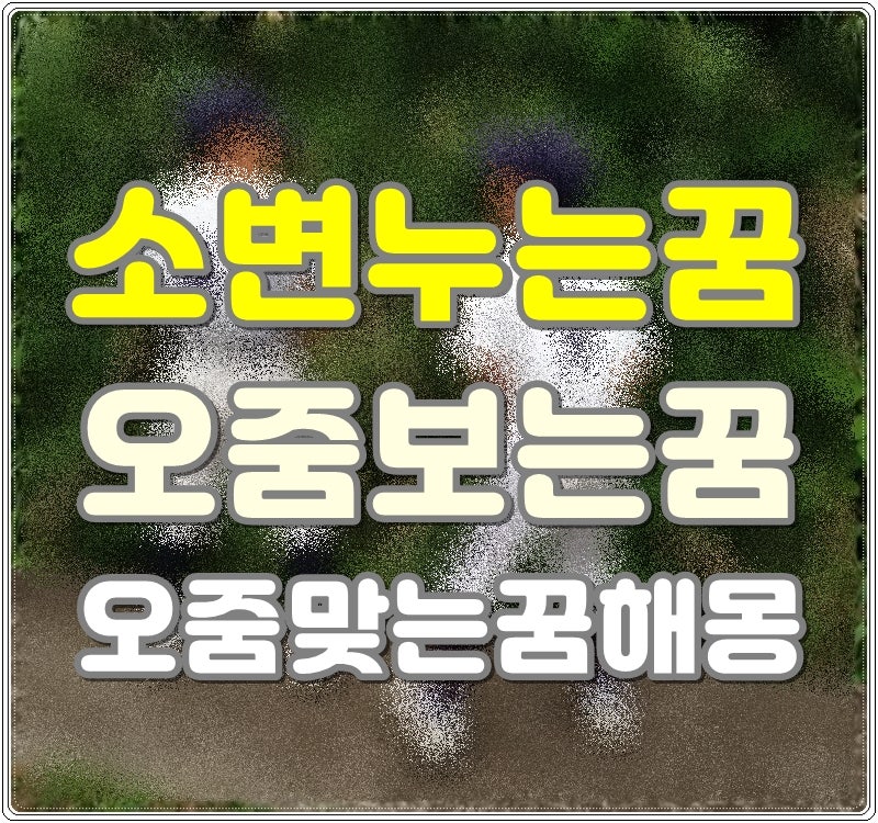 소변누는꿈 오줌보는꿈 오줌맞는꿈해몽