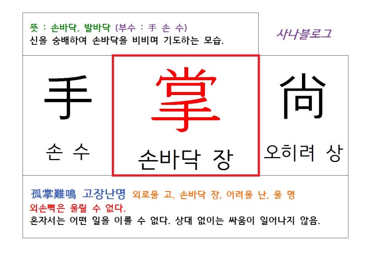  손바닥 장
