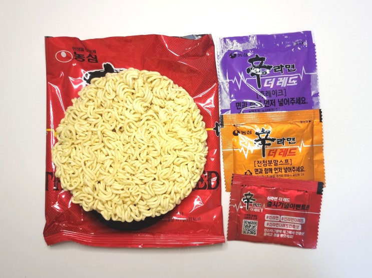  농심 신라면 더레드 맵찔이의 후기 후첨 스프로 스코빌 지수 조절!