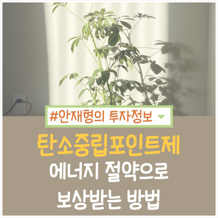  탄소중립포인트제: 에너지 절약으로 환경 보호하고 보상받는 방법